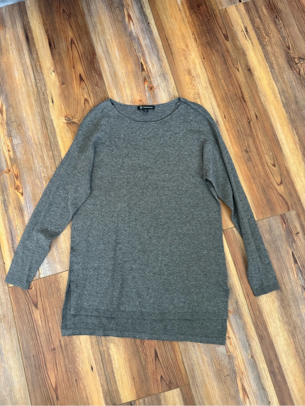 INC International Concepts Heather Gray Crewneck Sweater